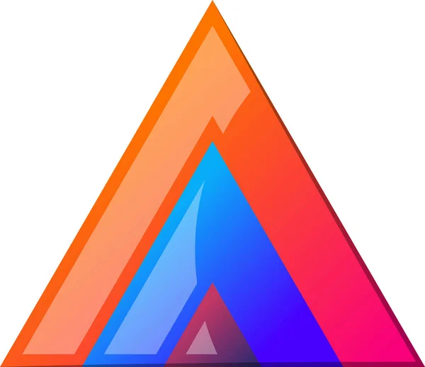 Abstrakcyjny Trójkąt Górski Logo Ilustracja Modnym Minimalnym Stylu Izolowane Tle — Wektor stockowy