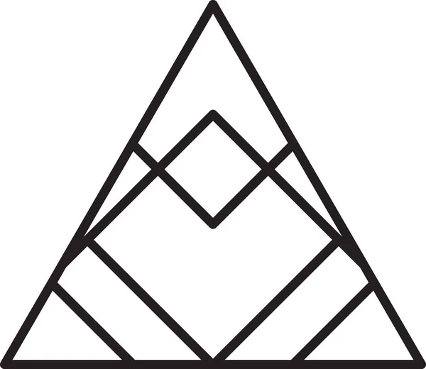 Astratta Piramide Triangolo Logo Illustrazione Stile Trendy Minimale Isolato Sfondo — Vettoriale Stock