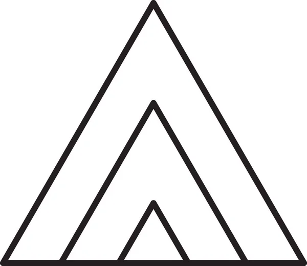 Triângulo Abstrato Ilustração Logotipo Montanha Estilo Moderno Mínimo Isolado Fundo — Vetor de Stock
