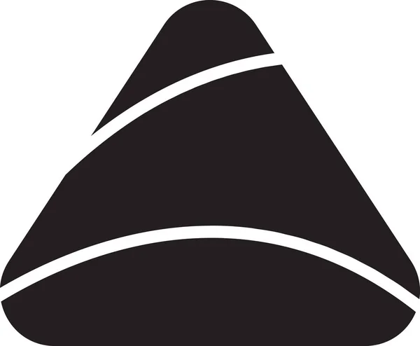 Illustration Abstraite Logo Triangle Pyramidal Dans Style Tendance Minimal Isolé — Image vectorielle