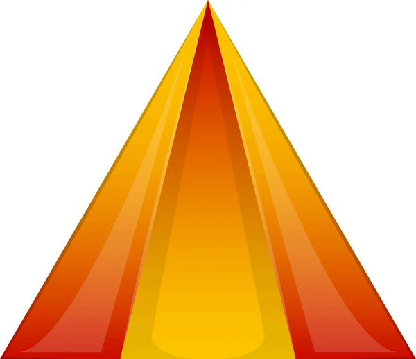Abstrakte Pyramidendreieck Logo Illustration Trendigen Und Minimalen Stil Isoliert Auf — Stockvektor