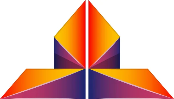 Abstraktes Flügeldreieck Logo Illustration Trendigen Und Minimalistischen Stil Isoliert Auf — Stockvektor