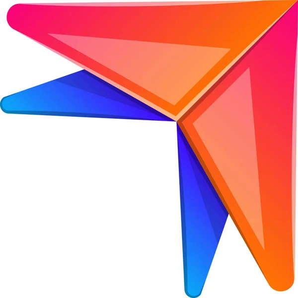 Ilustración Del Logotipo Del Triángulo Del Ala Abstracta Estilo Moderno — Archivo Imágenes Vectoriales