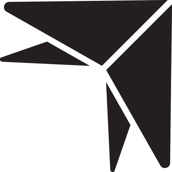 Streszczenie Skrzydło Trójkąt Logo Ilustracja Modnym Minimalnym Stylu Izolowane Tle — Wektor stockowy