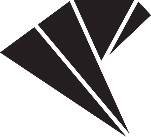 Streszczenie Składane Logo Trójkąta Ilustracja Modnym Minimalnym Stylu Izolowane Tle — Wektor stockowy