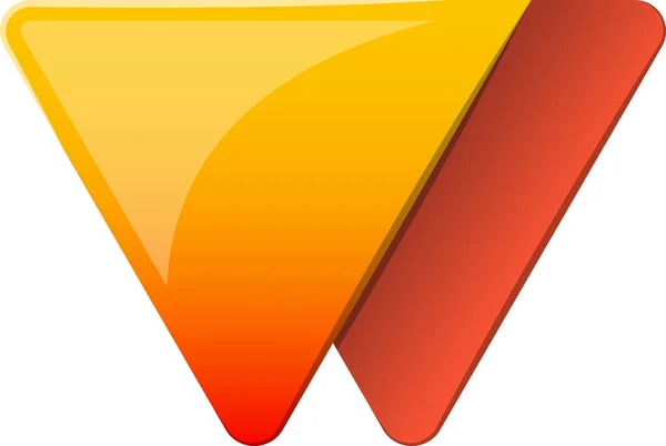 Ilustração Logotipo Triângulo Dobrado Abstrato Estilo Moderno Mínimo Isolado Fundo — Vetor de Stock