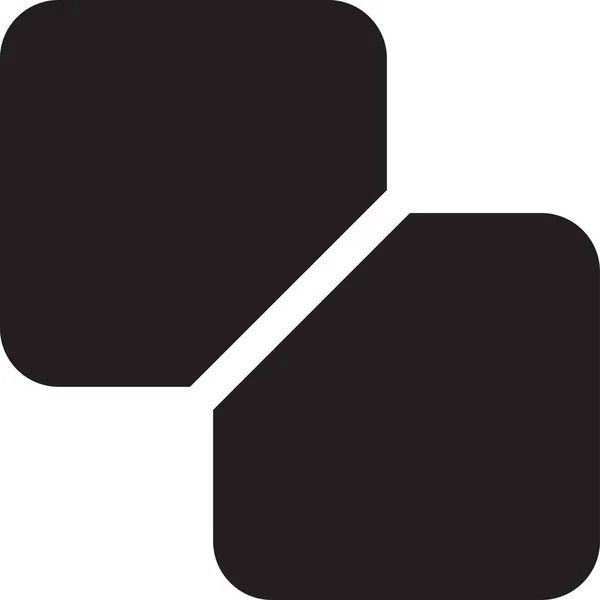 Abstraktní Vrstvy Čtvercové Logo Ilustrace Módním Minimálním Stylu Izolované Pozadí — Stockový vektor