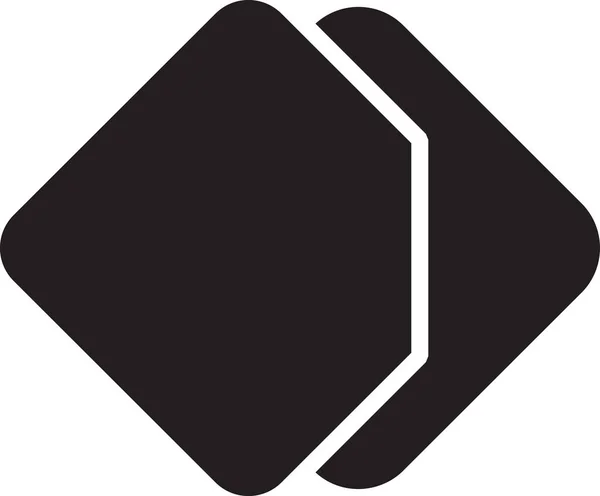 Illustration Abstraite Logo Carré Couches Dans Style Tendance Minimal Isolé — Image vectorielle
