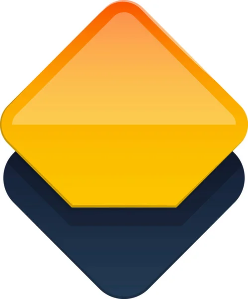 Strati Astratti Illustrazione Logo Quadrato Stile Trendy Minimale Isolato Sfondo — Vettoriale Stock