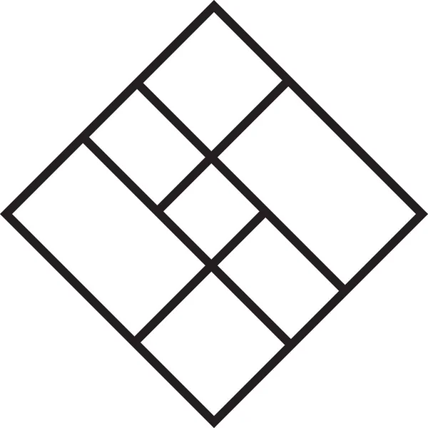 Illustrazione Astratta Logo Quadrato Stile Trendy Minimale Isolato Sfondo — Vettoriale Stock