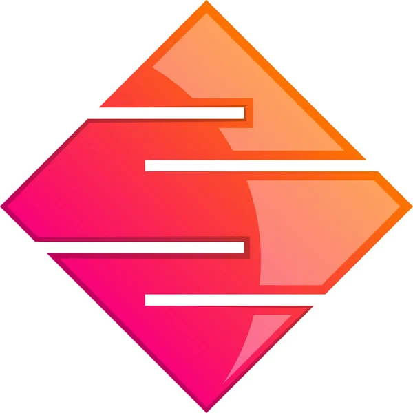 Abstract Vierkant Lijn Logo Illustratie Trendy Minimale Stijl Geïsoleerd Achtergrond — Stockvector