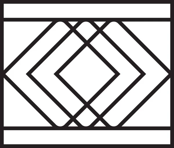 Ilustração Logotipo Quadrado Abstrato Estilo Moderno Mínimo Isolado Fundo — Vetor de Stock