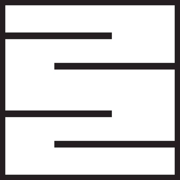 Абстрактна Ілюстрація Логотипу Квадратної Лінії Модному Мінімальному Стилі Ізольовано Фоні — стоковий вектор