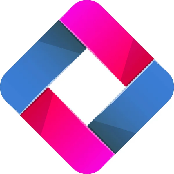 Abstraktní Čtvercové Logo Ilustrace Módním Minimálním Stylu Izolované Pozadí — Stockový vektor