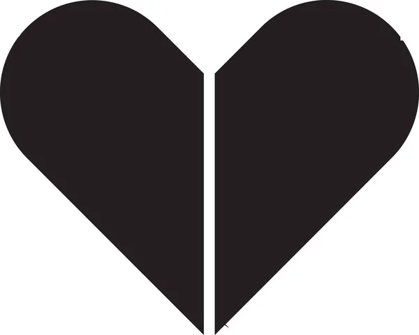 Illustration Abstraite Logo Coeur Dans Style Tendance Minimal Isolé Sur — Image vectorielle