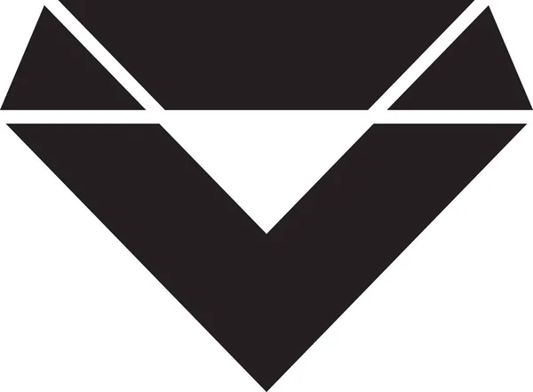 Ilustração Logotipo Diamante Abstrato Estilo Moderno Mínimo Isolado Fundo —  Vetores de Stock