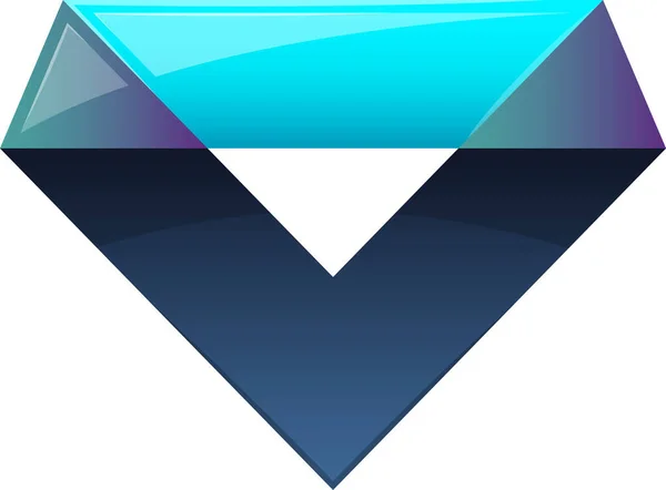 Streszczenie Ilustracji Logo Diamentu Modnym Minimalnym Stylu Izolowane Tle — Wektor stockowy