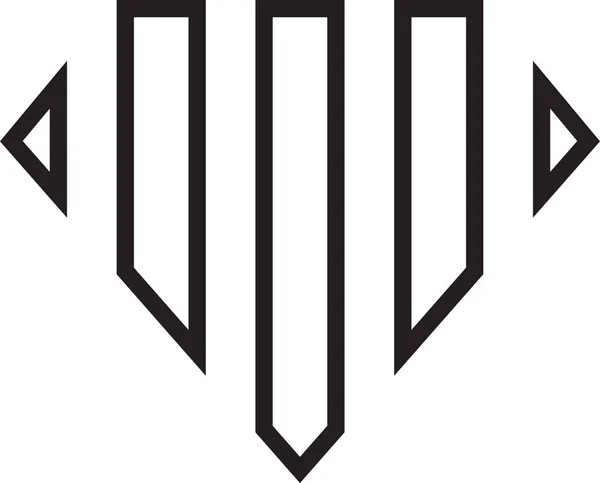 Абстрактная Иллюстрация Логотипа Пятиугольника Модном Минимальном Стиле Заднем Плане — стоковый вектор