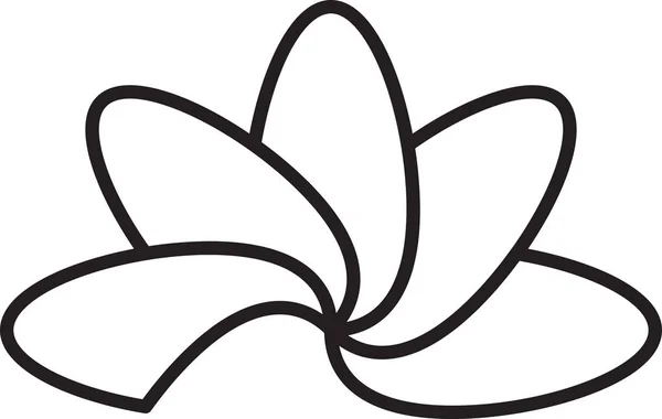 要約背景に孤立した流行と最小限のスタイルで5つの花弁の花のロゴイラスト — ストックベクタ