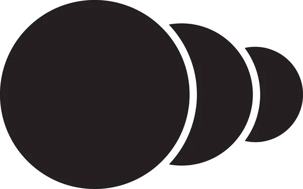 Абстрактная Иллюстрация Логотипа Перекрывающегося Круга Модном Минимальном Стиле Выделенном Фоне — стоковый вектор