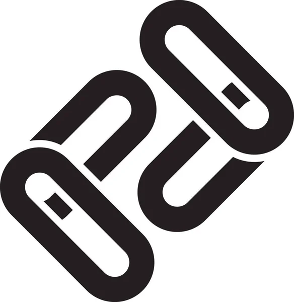 Astratto Link Logo Illustrazione Stile Trendy Minimale Isolato Sfondo — Vettoriale Stock