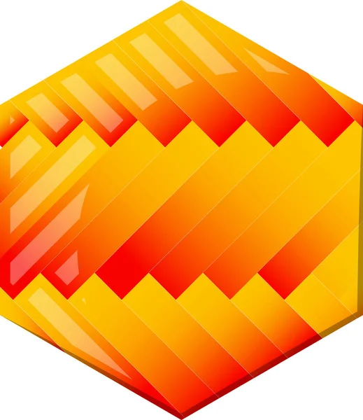 Illustration Abstraite Logo Ligne Hexagonale Dans Style Tendance Minimal Isolé — Image vectorielle