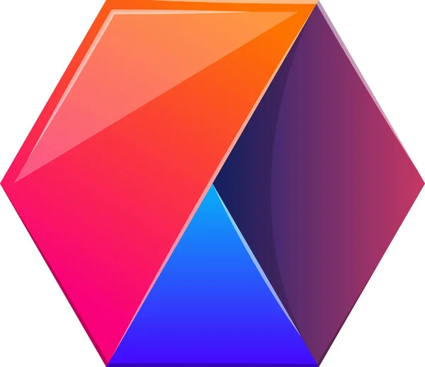 Abstract Hexagon Logo Illustration Trendy Minimal Style Isolated Background — Stock Vector