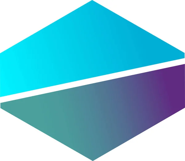 Abstracte Zeshoek Lijn Logo Illustratie Trendy Minimale Stijl Geïsoleerd Achtergrond — Stockvector
