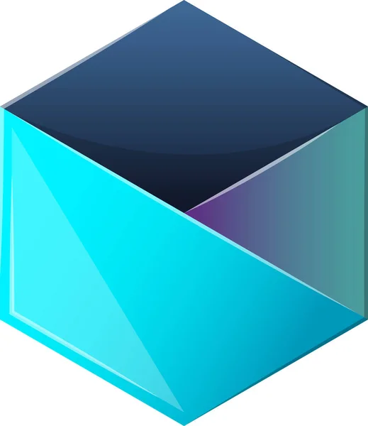 Illustration Abstraite Logo Hexagonal Dans Style Tendance Minimal Isolé Sur — Image vectorielle