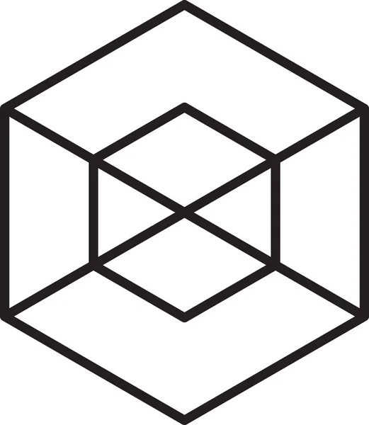 Абстрактна Ілюстрація Логотипу Шестикутника Модному Мінімальному Стилі Ізольовано Фоні — стоковий вектор