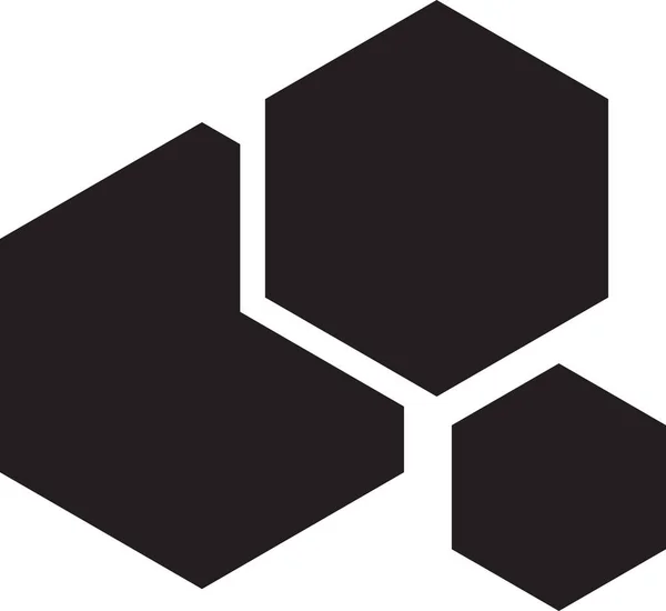 Abstract Conectado Hexágono Logotipo Ilustração Moda Estilo Mínimo Isolado Fundo — Vetor de Stock