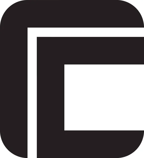 Astratta Lettera Logo Illustrazione Stile Trendy Minimale Isolato Sfondo — Vettoriale Stock