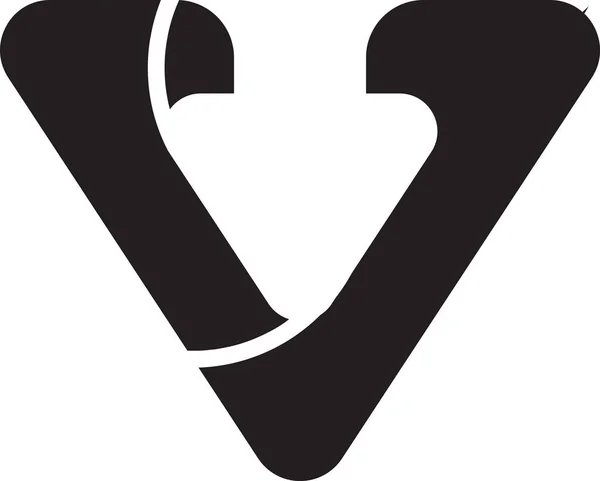 Astratta Lettera Logo Illustrazione Stile Trendy Minimale Isolato Sfondo — Vettoriale Stock