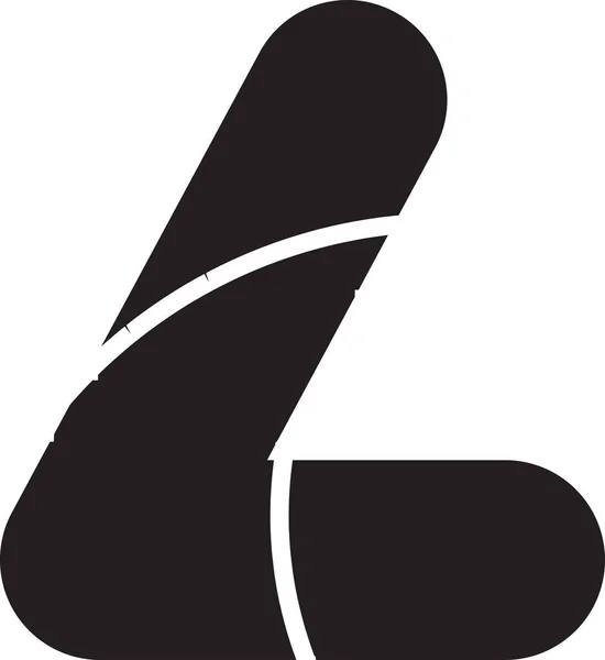 Illustration Abstraite Logo Lettre Dans Style Tendance Minimal Isolé Sur — Image vectorielle
