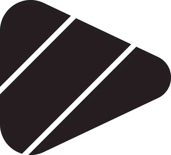 Abstraktní Logo Tlačítka Přehrávání Ilustrace Módním Minimálním Stylu Izolované Pozadí — Stockový vektor