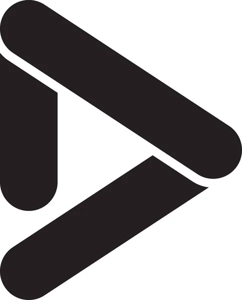 Abstraktní Logo Tlačítka Přehrávání Ilustrace Módním Minimálním Stylu Izolované Pozadí — Stockový vektor