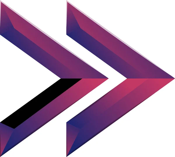 Abstract Afspeelknop Logo Illustratie Trendy Minimale Stijl Geïsoleerd Achtergrond — Stockvector