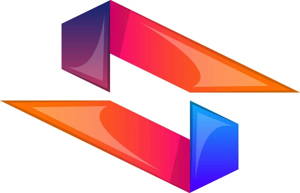 Abstraktní Dva Řádky Logo Ilustrace Módním Minimálním Stylu Izolované Pozadí — Stockový vektor