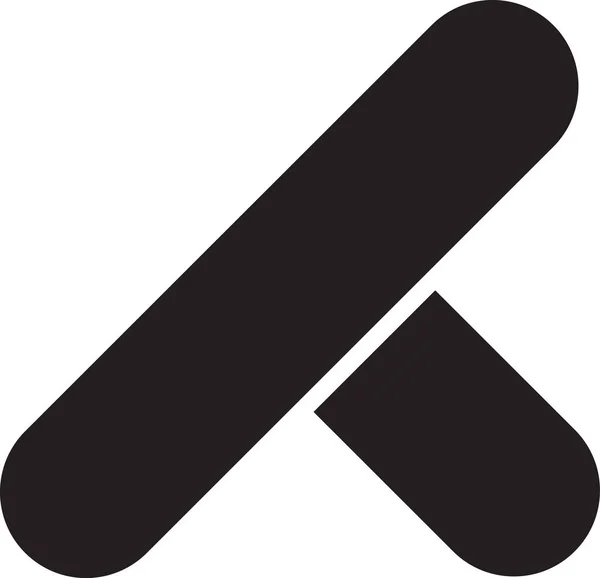 Illustration Abstraite Logo Deux Lignes Dans Style Tendance Minimal Isolé — Image vectorielle