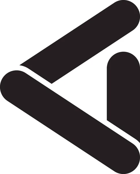 Illustration Abstraite Logo Trois Lignes Dans Style Tendance Minimal Isolé — Image vectorielle