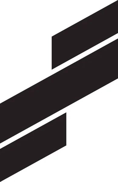 Astratto Tre Righe Logo Illustrazione Stile Trendy Minimale Isolato Sfondo — Vettoriale Stock