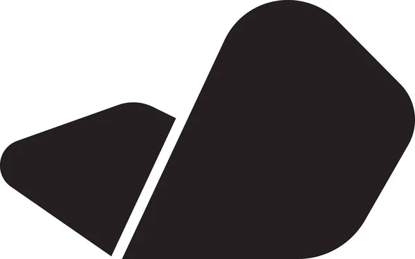 Illustrazione Astratta Logo Ala Stile Trendy Minimale Isolato Sfondo — Vettoriale Stock