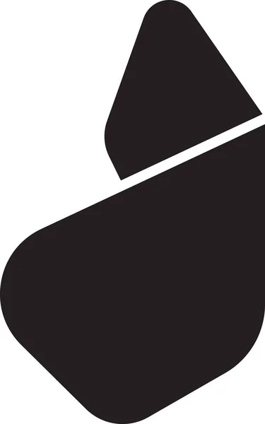 Astratto Ripiegato Nastro Logo Illustrazione Stile Trendy Minimale Isolato Sfondo — Vettoriale Stock
