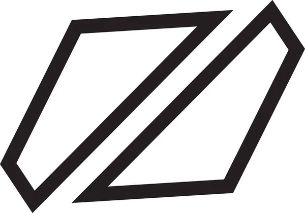 Ilustración Logotipo Cuadrado Corte Abstracto Estilo Moderno Minimalista Aislado Sobre — Vector de stock