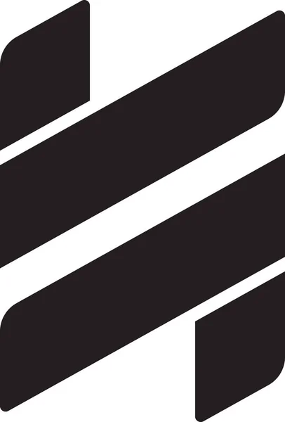 Abstraktní Skládací Logo Ilustrace Módním Minimálním Stylu Izolované Pozadí — Stockový vektor