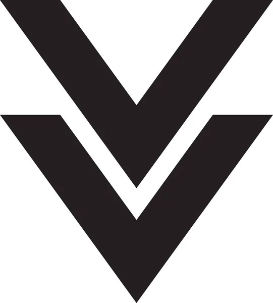Abstract Vouwen Logo Illustratie Trendy Minimale Stijl Geïsoleerd Achtergrond — Stockvector