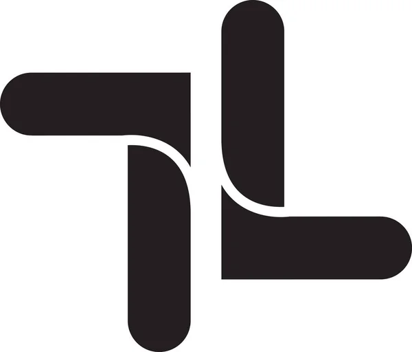 Illustration Abstraite Logo Connexion Dans Style Tendance Minimal Isolé Sur — Image vectorielle