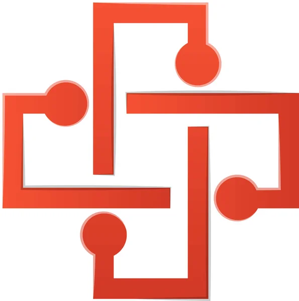 Abstrakcyjna Ilustracja Logo Połączenia Modnym Minimalnym Stylu Odizolowanym Tle — Wektor stockowy