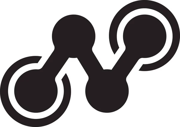 Abstrakte Punkte Und Verbindungs Logo Illustration Trendigen Und Minimalistischen Stil — Stockvektor