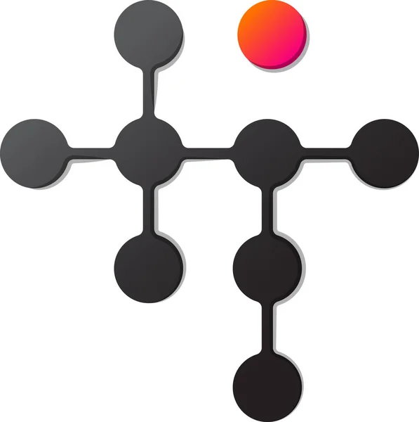 Иллюстрация Логотипа Abstrahdot Connection Тривиальном Минималистичном Стиле Выделенном Заднем Плане — стоковый вектор